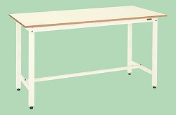 サカエ作業台 軽量立作業台KDタイプ(ポリエステル天板・アイボリー) 1200×600
