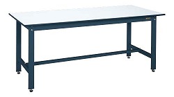 サカエ作業台 軽量作業台KKタイプ(ポリエステル天板・ダークグレー) 1800×900