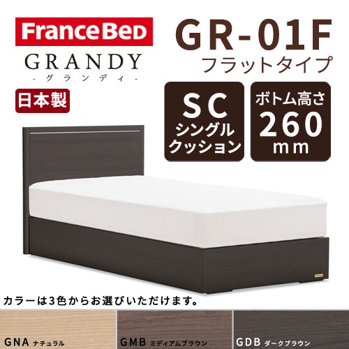 【フレームのみ】フランスベッド グランディ GR-01F SCタイプ ボトム高さ26.0cm セミダブルサイズ(M)【都内・隣接県は開梱設置無料(日曜・祝日配送除く)】【代引き不可】