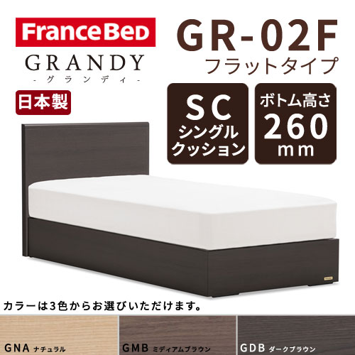 【フレームのみ】フランスベッド グランディ GR-02F SCタイプ ボトム高さ26.0cm シングルサイズ(S)【都内・隣接県は開梱設置無料(日曜・祝日配送除く)】【代引き不可】