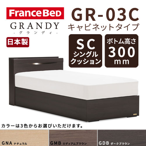 【フレームのみ】【開梱設置無料】フランスベッド グランディ GR-03C SCタイプ ボトム高さ30.0cm セミダブルサイズ(M)【代引き不可】