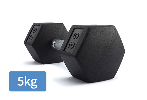 ★送料無料★ HOME GYM ZIVA ジーヴァ ヘキサ ラバーダンベル 5kgx2本セット ZES-RHDB-0445<br>ジョンソン ホライゾンフィットネス 【代引き不可】 HORIZON FITNESS