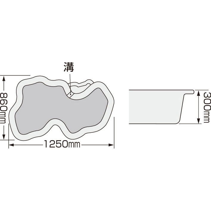 タカラ工業 みかげ調プラ池 S150 庭園埋設型【法人宛送料無料(車上渡し)】 【代引き・個人宅配送不可】 【左右指定不可】